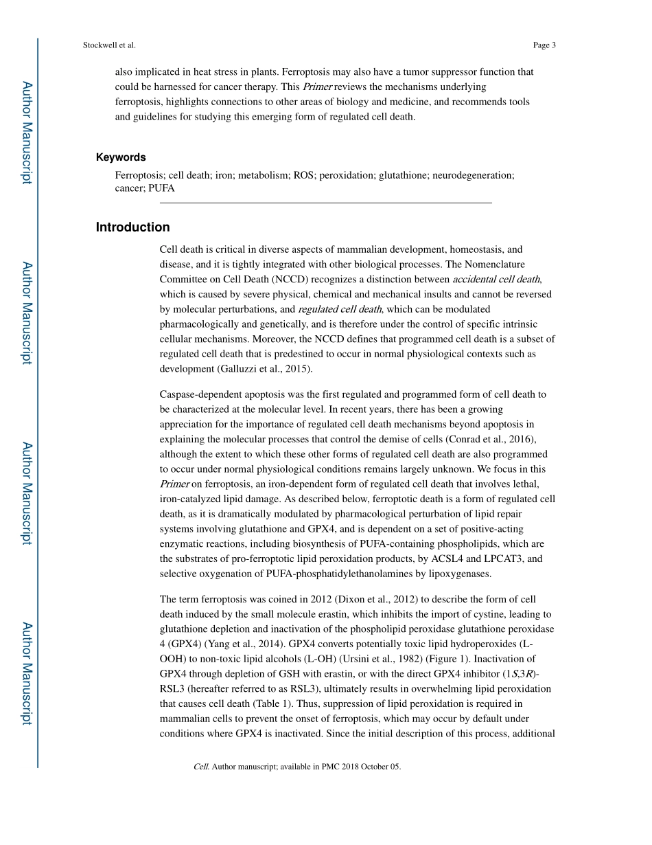 Ferroptosis-a regulated cell death nexus linking metabolism, redox biology, and disease.pdf_第3页