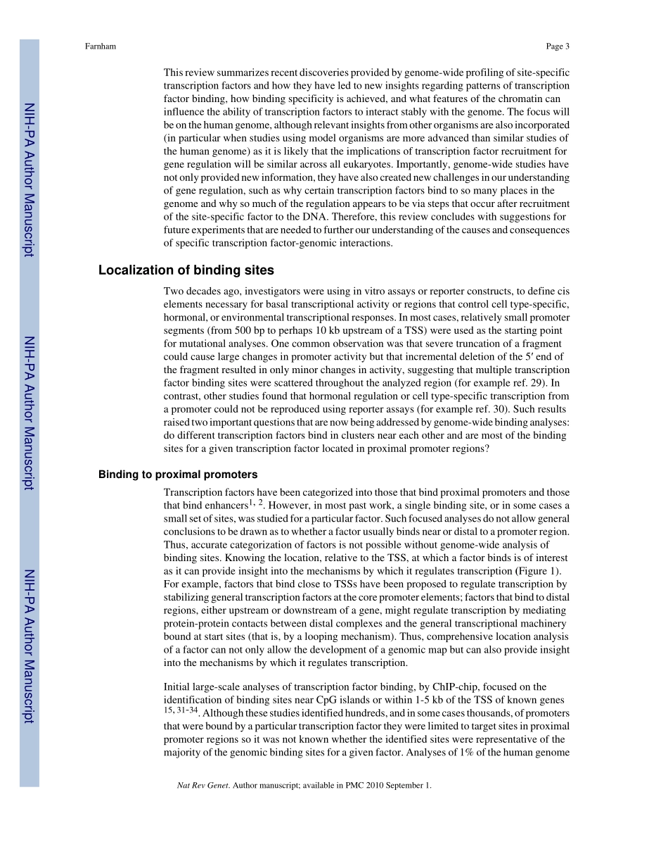 INSIGHTS FROM GENOMIC PROFILING OF TRANSCRIPTION FACTORS.pdf_第3页