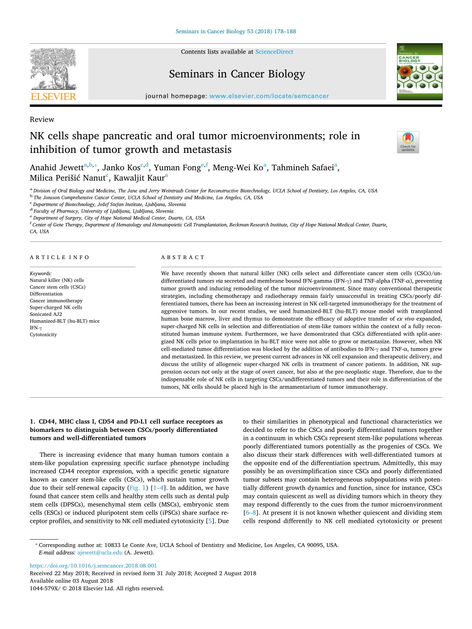 Jewett-2018-NK cells shape pancreatic and oral.pdf_第1页