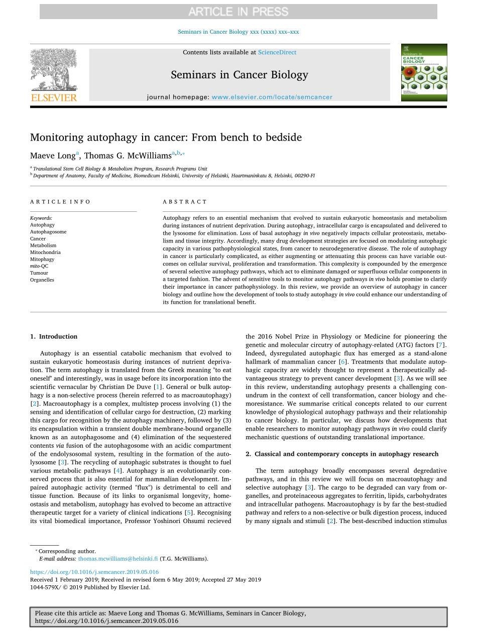 Monitoringautophagyincancer Frombenchtobedside.pdf_第1页