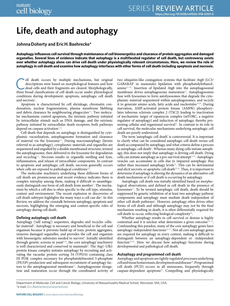 Life, death and autophagy.pdf_第1页