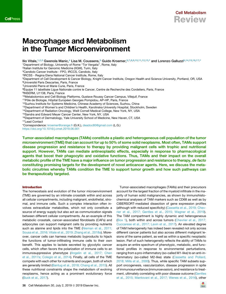 Macrophages and Metabolism in the Tumor Microe.pdf_第1页