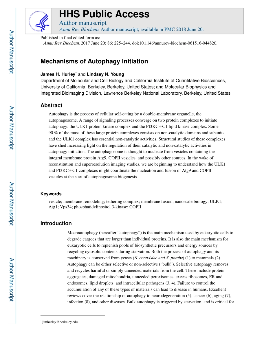 Mechanisms of Autophagy Initiation.pdf_第1页