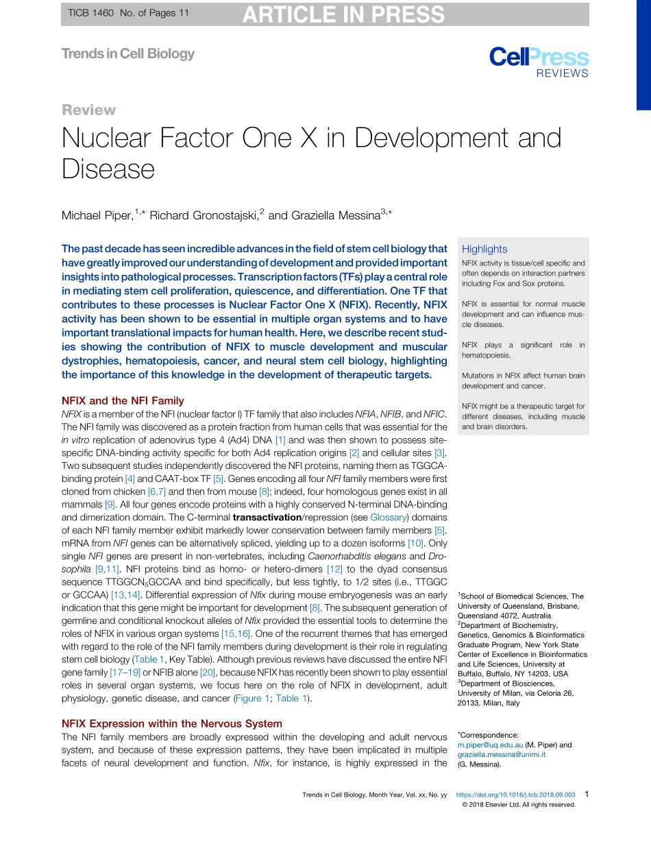 Nuclear Factor One X in Development and Diseas.pdf_第1页