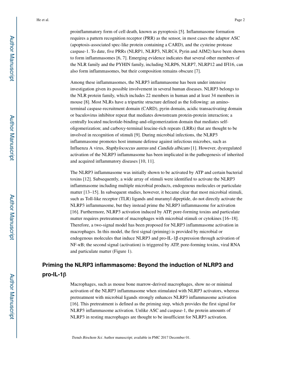 Mechanism and regulation of NLRP3 inflammasome activation.pdf_第2页