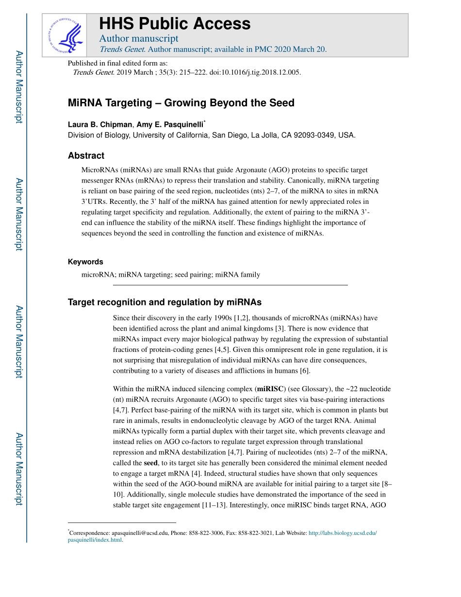 miRNA Targeting-Growing Beyond the Seed.pdf_第1页