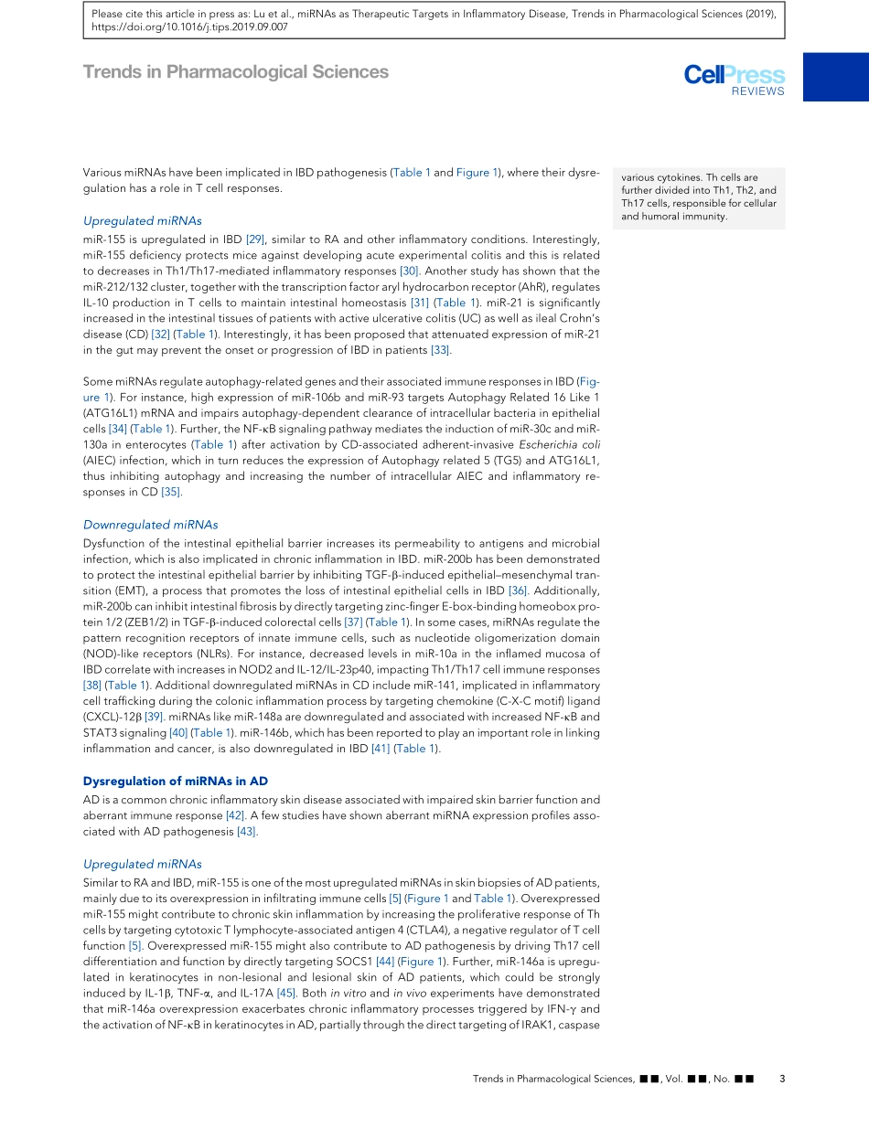 miRNAs as Therapeutic Targets in Inflammatory.pdf_第3页