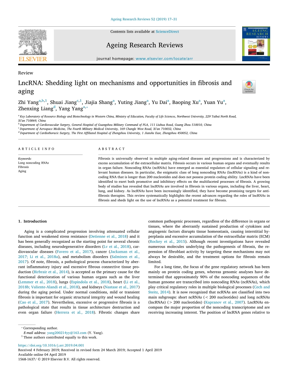 LncRNA Shedding light on mechanisms and opport.pdf_第1页
