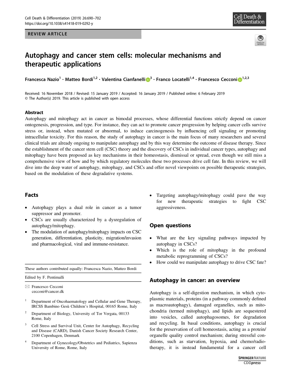 Autophagy and cancer stem cells molecular mech.pdf_第1页