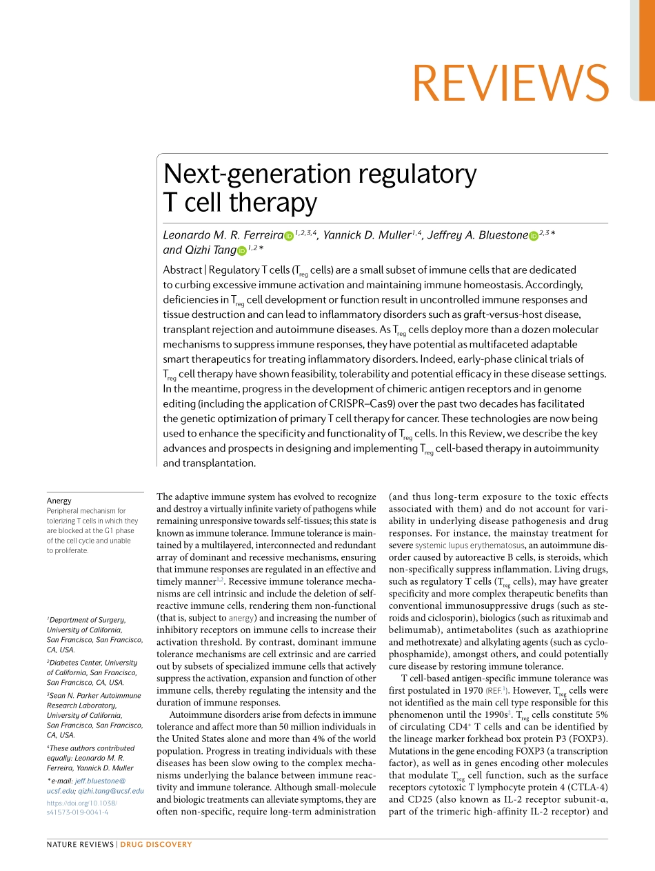 Next- generation regulatoryT cell therapy.pdf_第1页