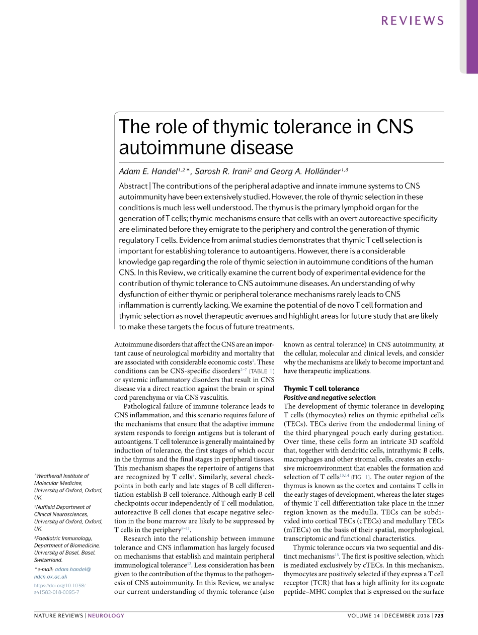Handel-2018-The role of thymic tolerance in CN.pdf_第1页