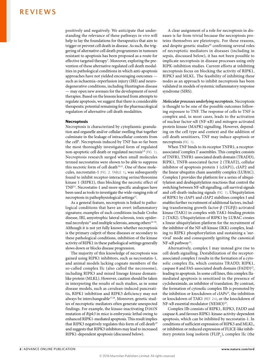 Regulated necrosis-disease relevance and therapeutic opportunities.pdf_第2页