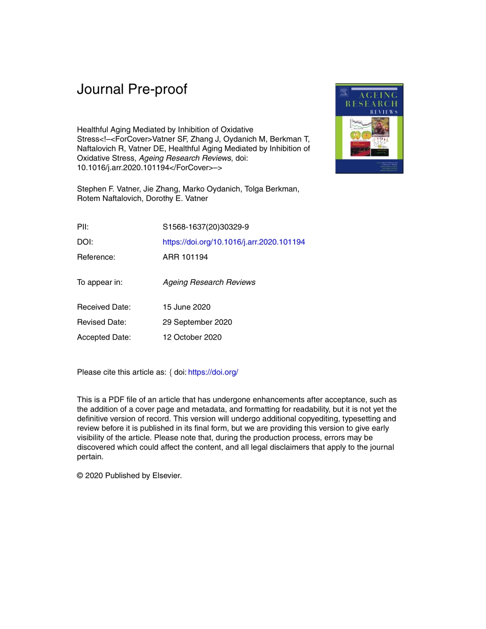 Healthful Aging Mediated by Inhibition of Oxid.pdf_第1页