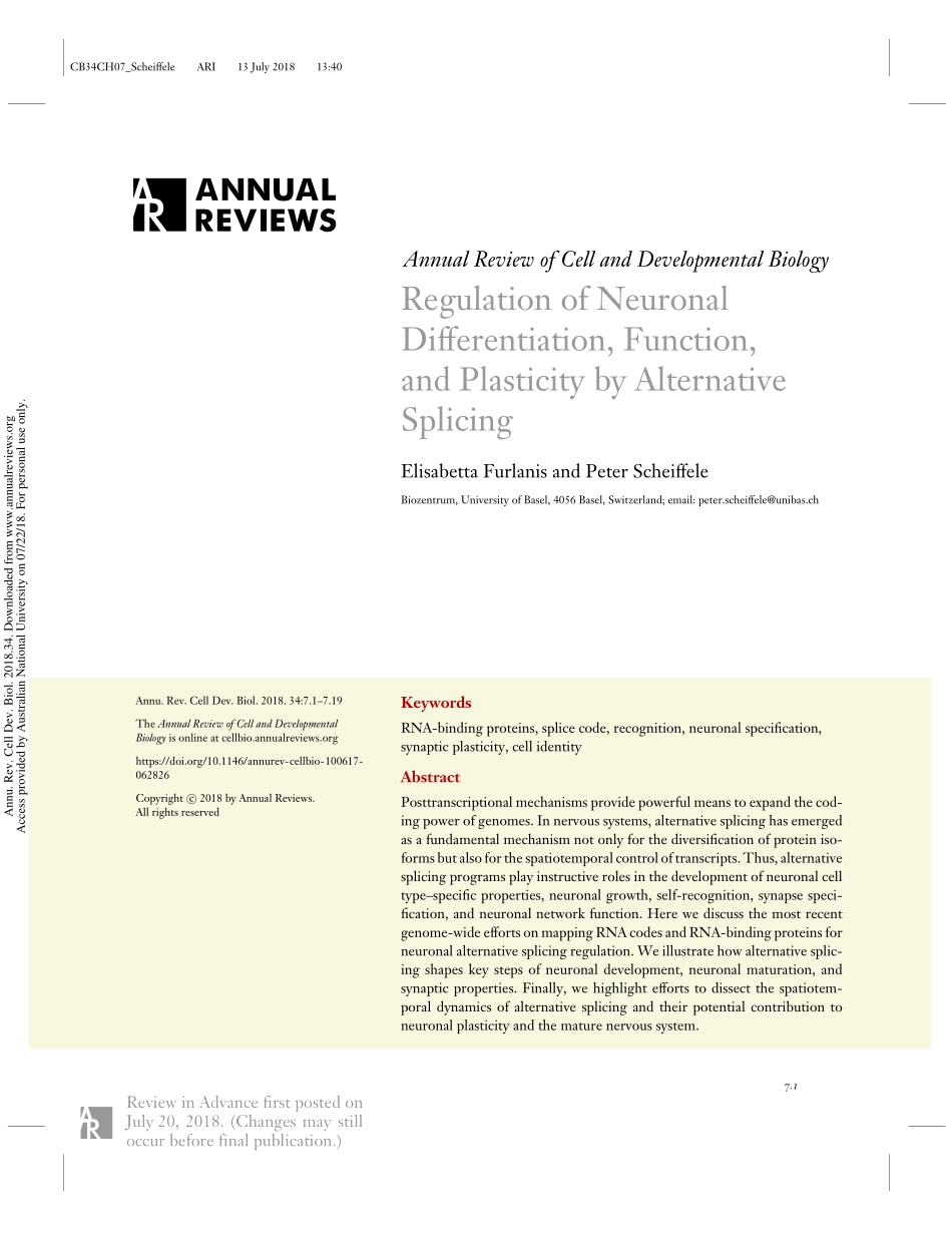 Regulation of Neuronal Differentiation, Functi.pdf_第1页