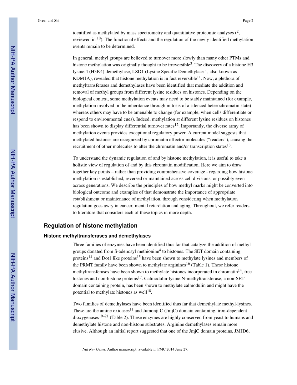 Histone methylation a dynamic mark in health.pdf_第2页