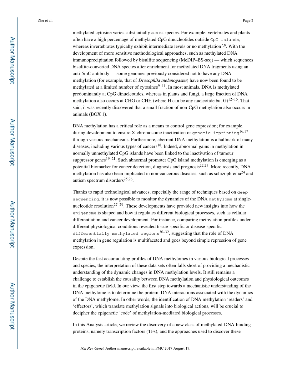 Transcription factors as readers and effectors of DNA methylation.pdf_第2页