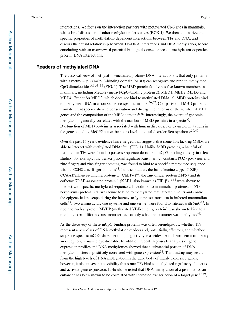 Transcription factors as readers and effectors of DNA methylation.pdf_第3页