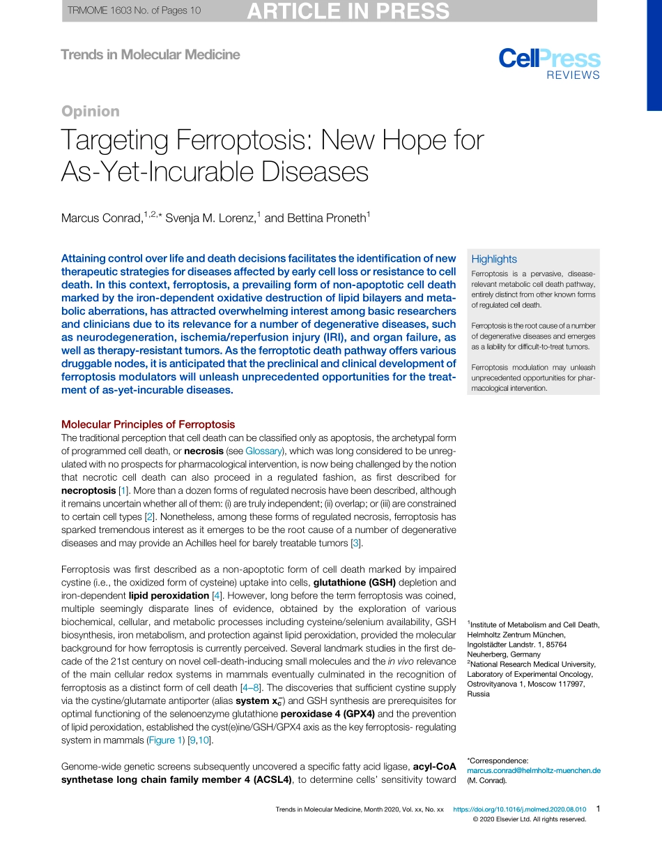 Targeting Ferroptosis New Hope for As-Yet-Incu.pdf_第1页