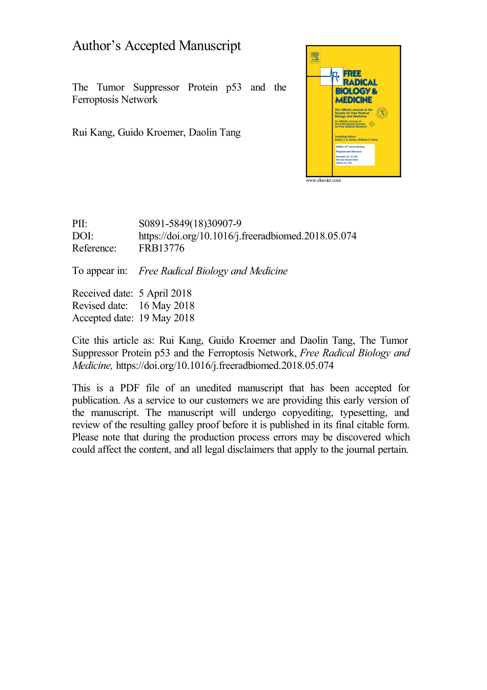 The Tumor Suppressor Protein p53 and the.pdf_第1页