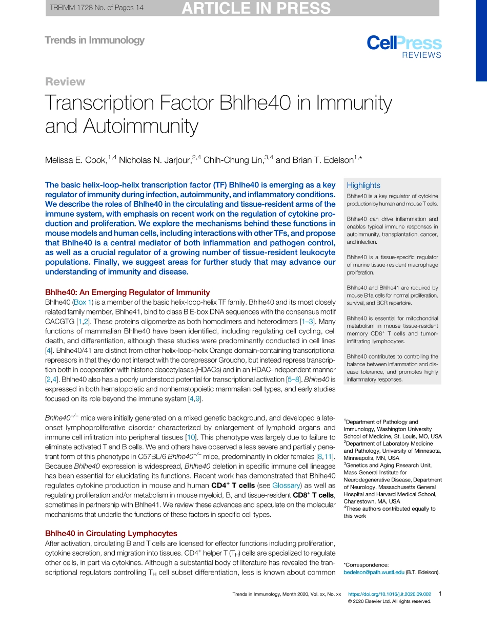 Transcription Factor Bhlhe40 in Immunity and A.pdf_第1页