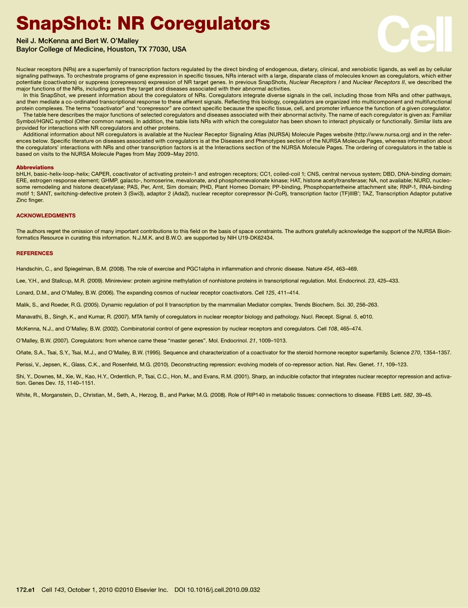 NR Coregulators.PDF_第2页