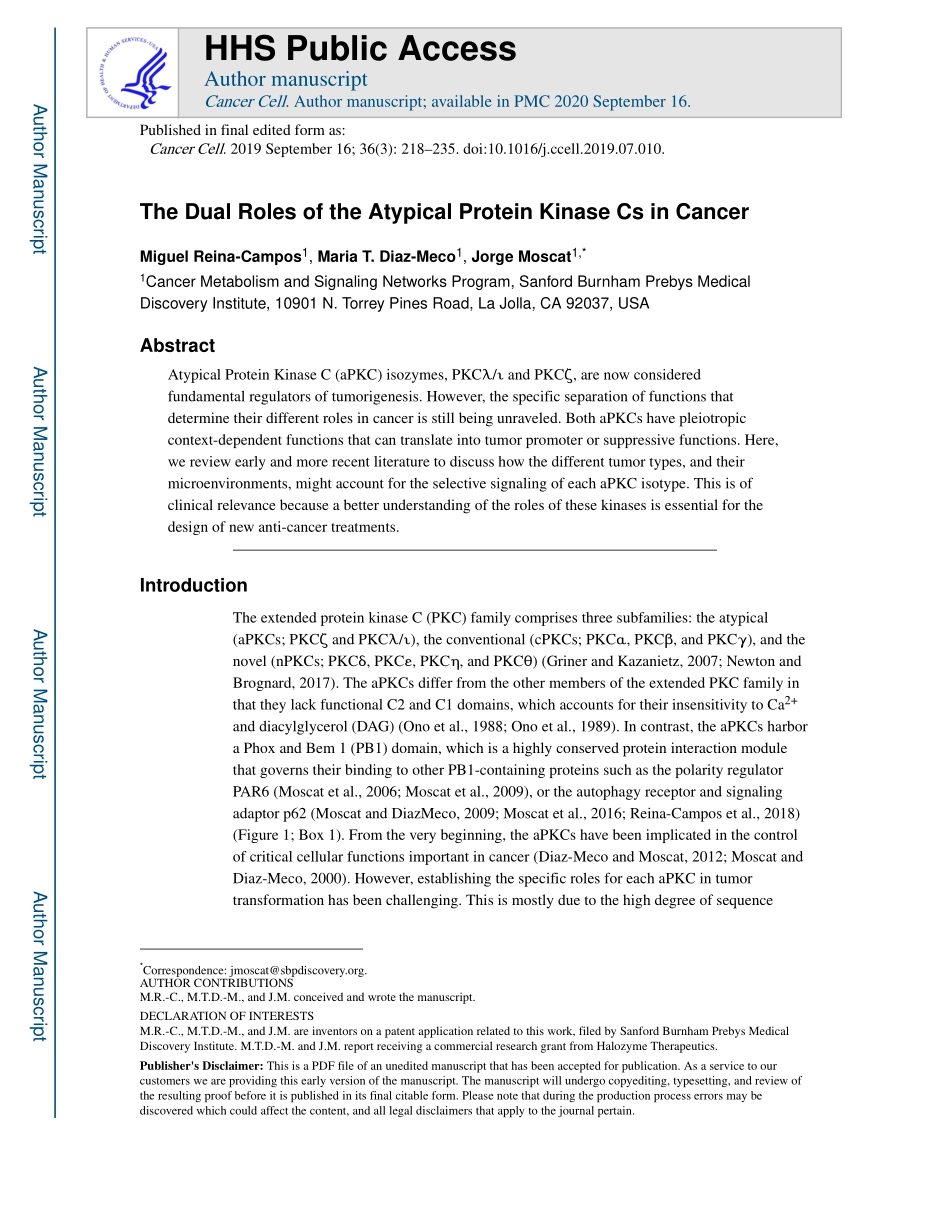 The Dual Roles of the Atypical Protein Kinase.pdf_第1页