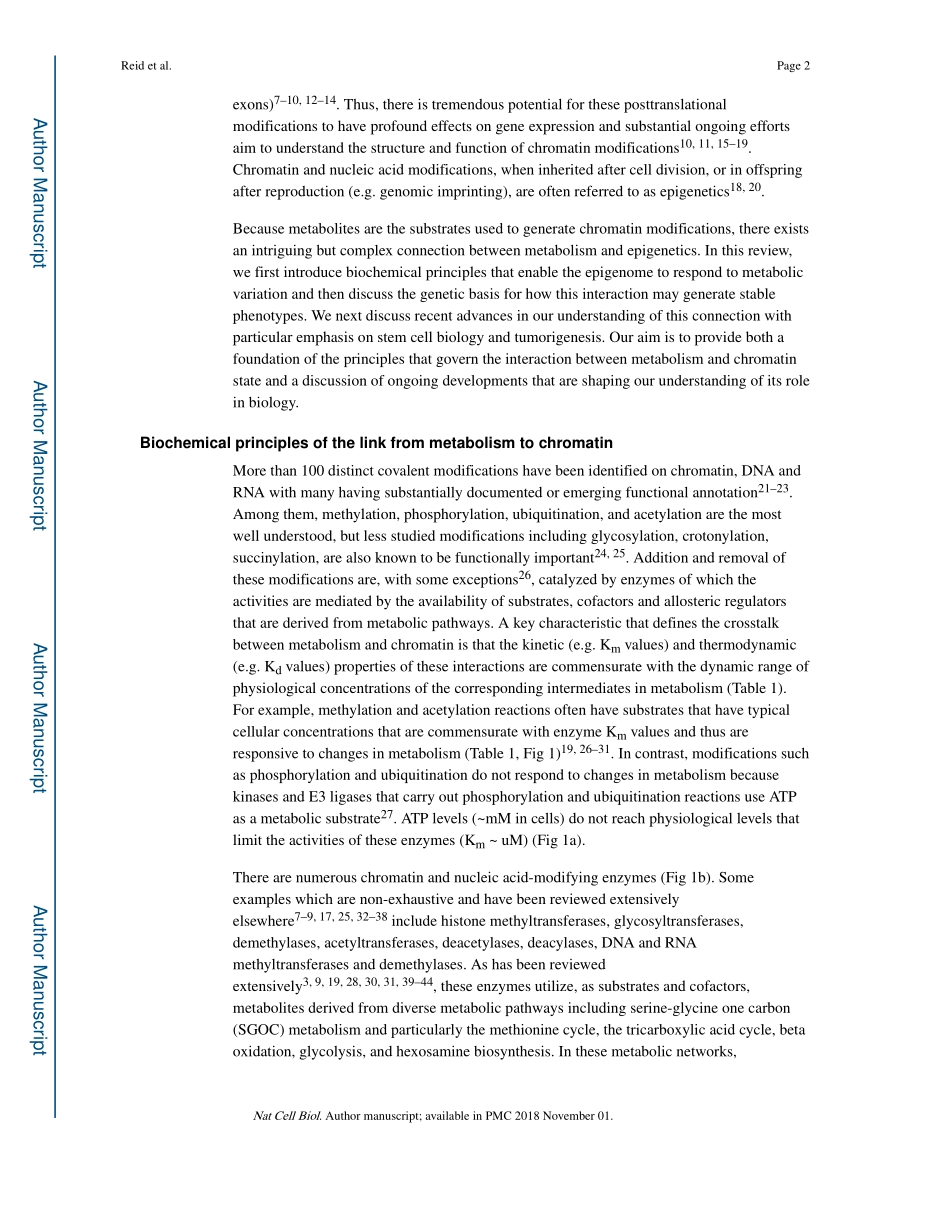 The impact of cellular metabolism on chromatin dynamics and epigenetics.pdf_第2页