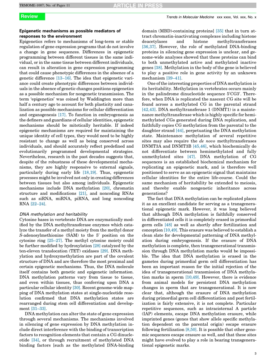 Nongenetic inheritance and transgenerational epigenetics.pdf_第3页