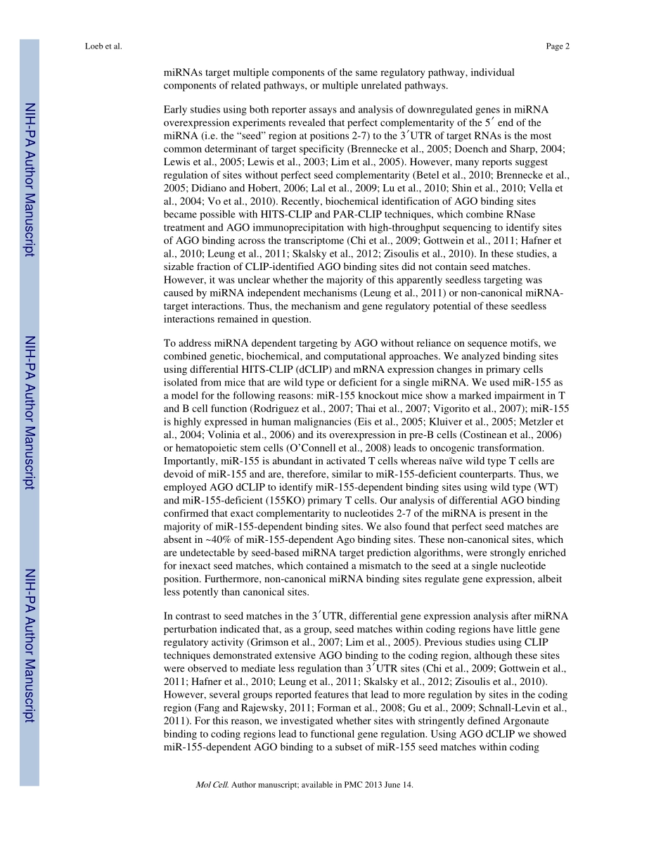 Transcriptome-wide miR-155 binding map reveals widespread non-canonical microRNA targeting.pdf_第2页
