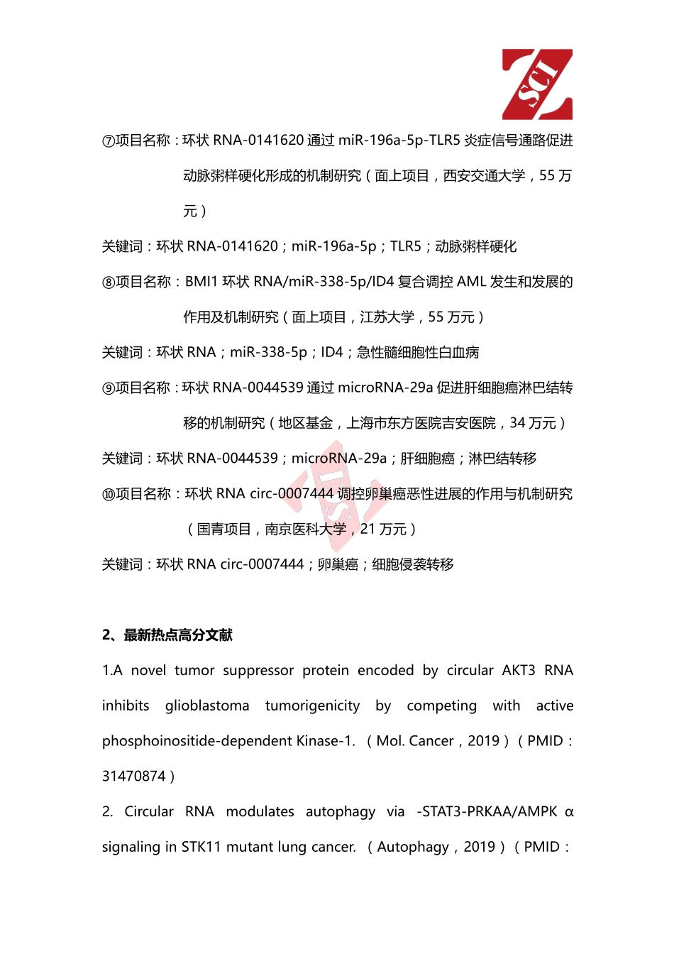 国自然热点中标项目分析（环状RNA）.pdf_第2页