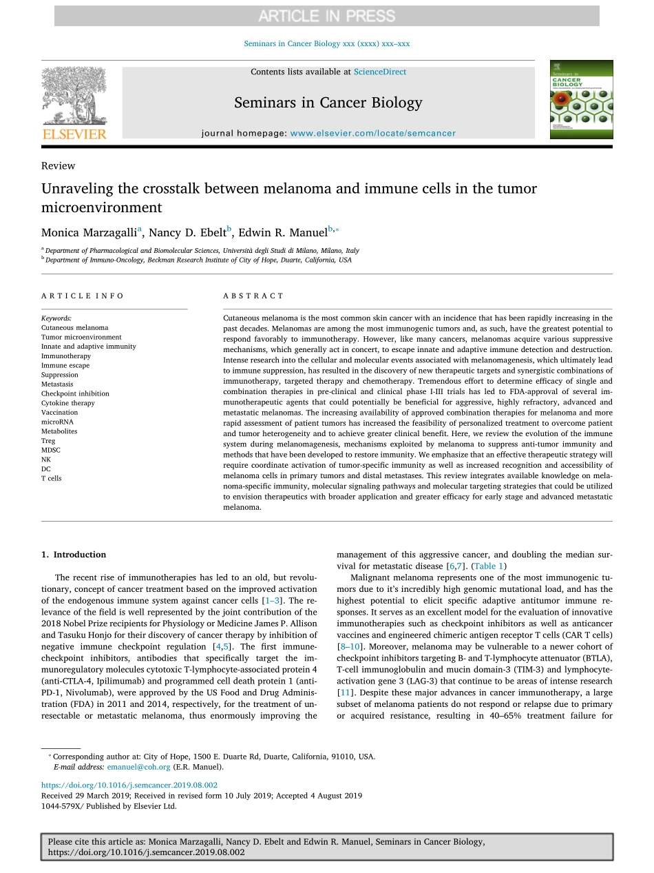 Unraveling the crosstalk between melanoma and.pdf_第1页