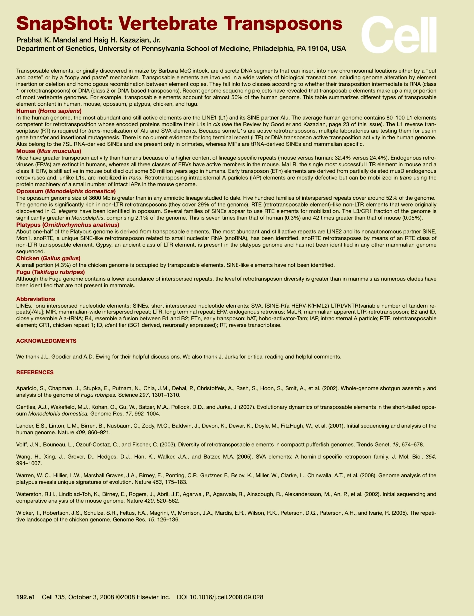 Vertebrate Transposons.PDF_第2页