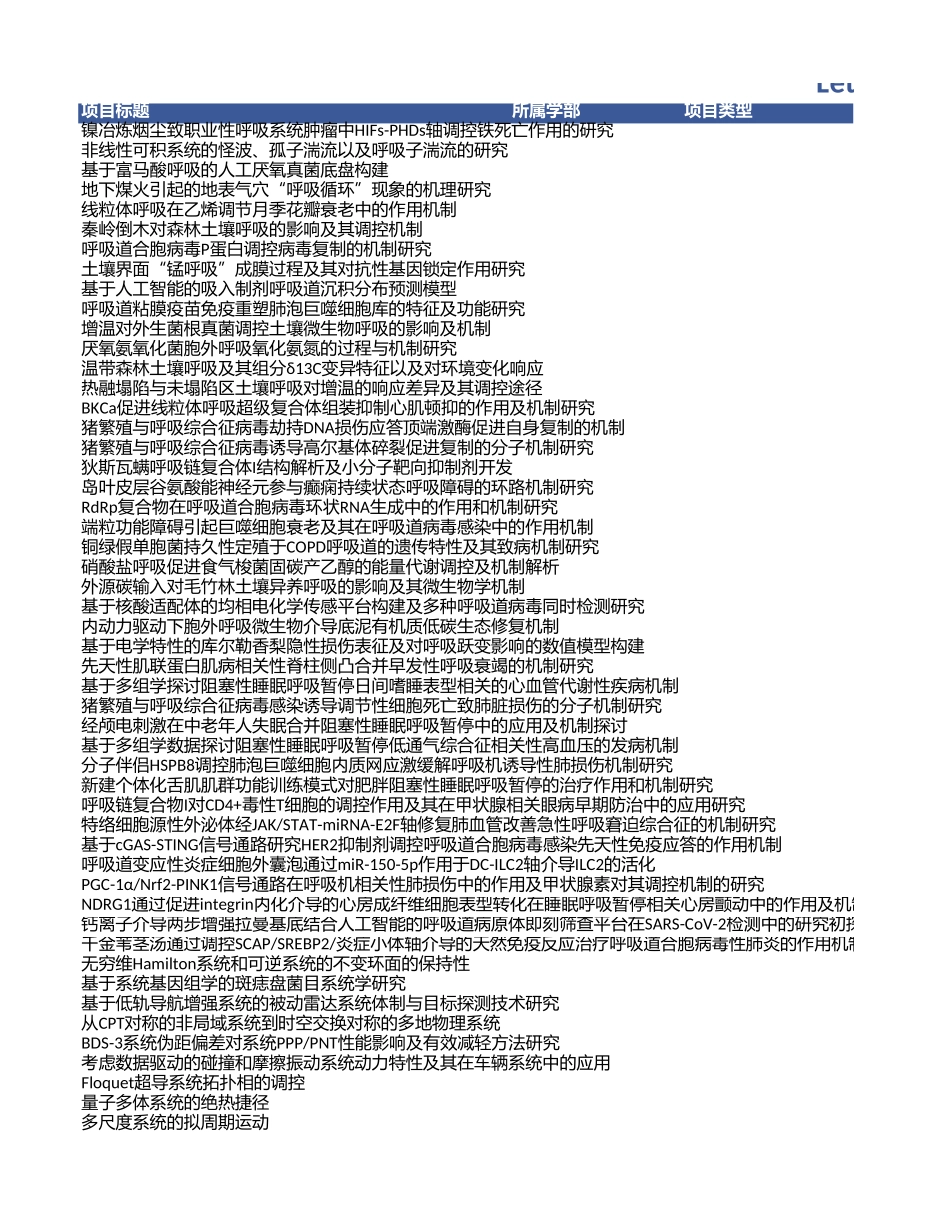 呼吸系统 (2).xls_第1页