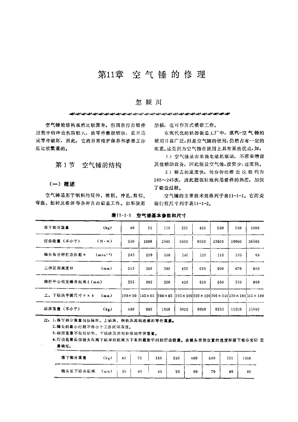 第2篇锻压设备的修理 第11章 空气锤的修理.pdf_第1页