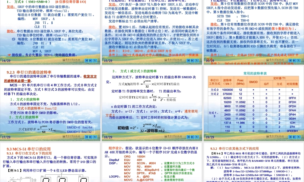 第09章 MCS-51单片机的串行接口.ppt