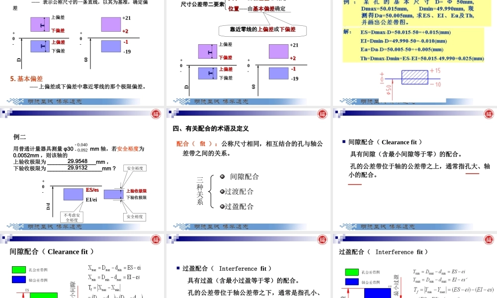 几何量公差与检测_第3 章 孔、轴公差与配合.ppt