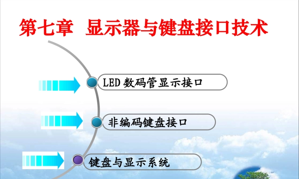 第07章 显示器与键盘接口技术.ppt