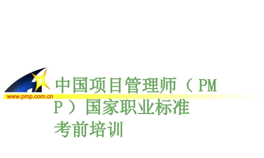 项目管理师（师级其他类）1-基础知识.ppt