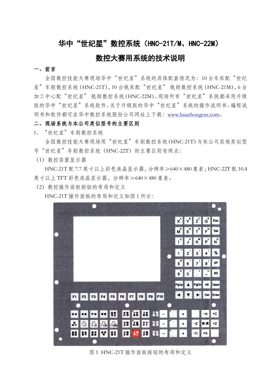 数控大赛现场用世纪星数控系统的技术说明.doc_第1页