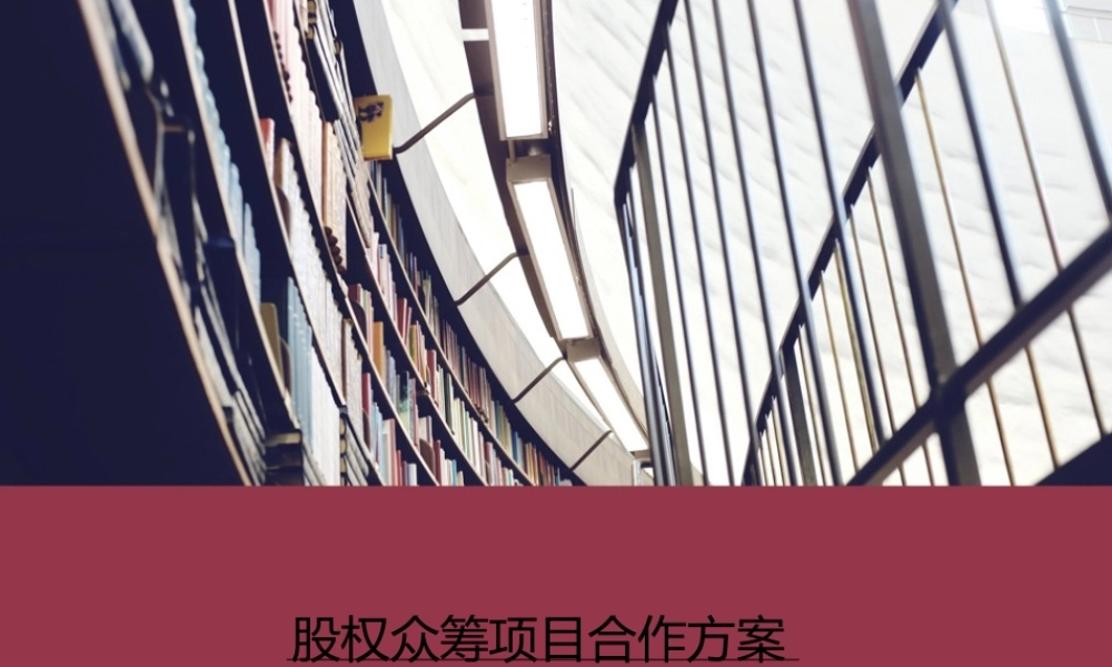 股权众筹项目合作方案.pptx