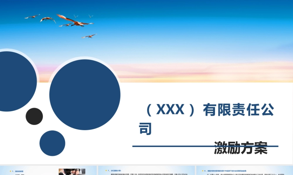 XX有限责任公司股权激励方案-2017.04.14.ppt