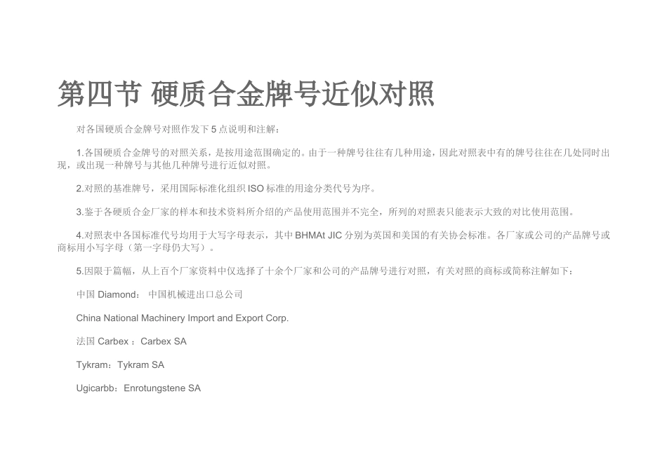 中外硬质合金牌号近似对照.doc_第1页