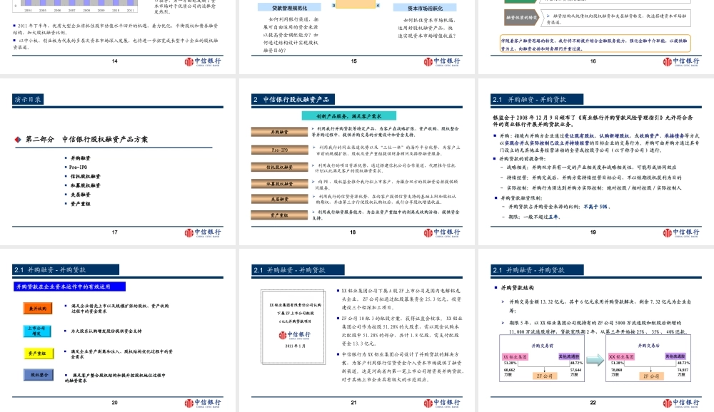 中信银行股权融资解决方案.ppt