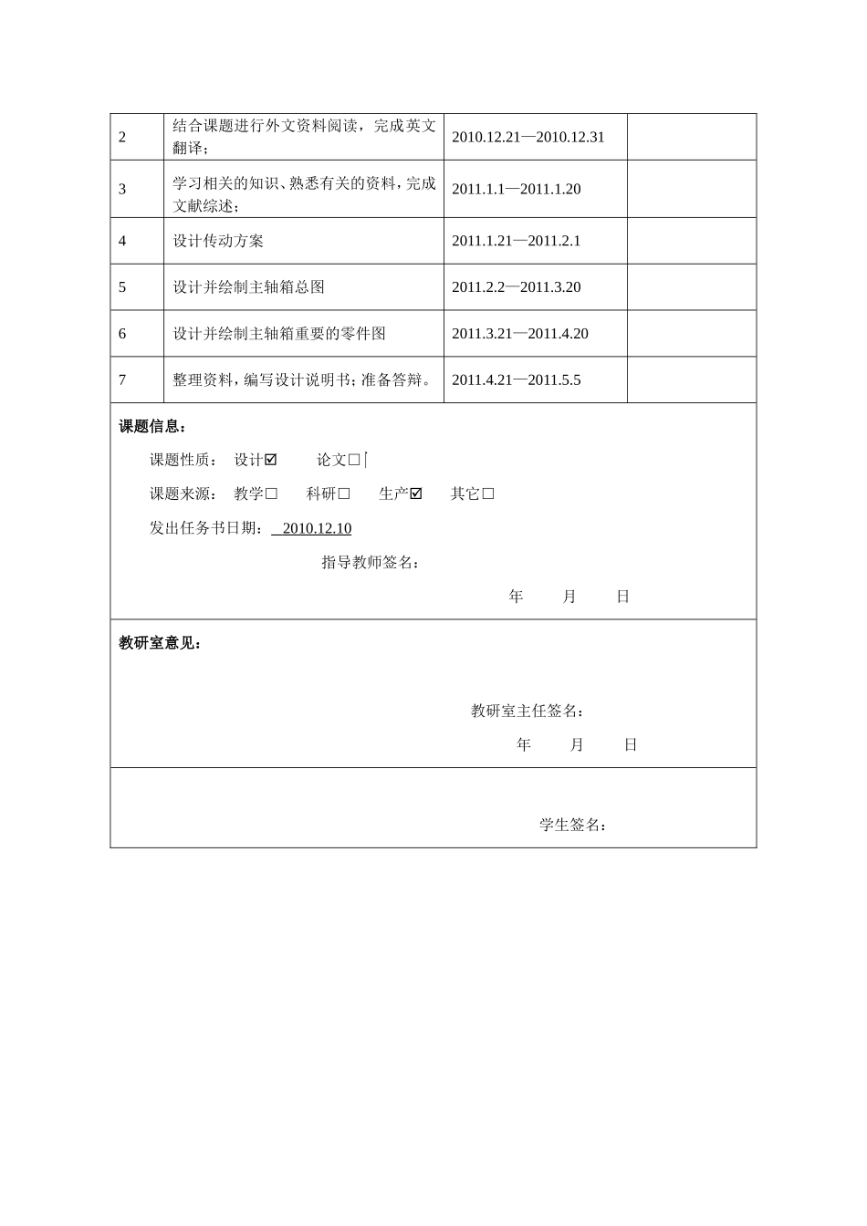 六档箱双面钻孔机床右主轴箱设计任务书.doc_第3页