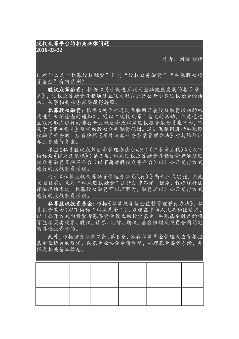 股权众筹平台的相关法律问题.doc_第1页