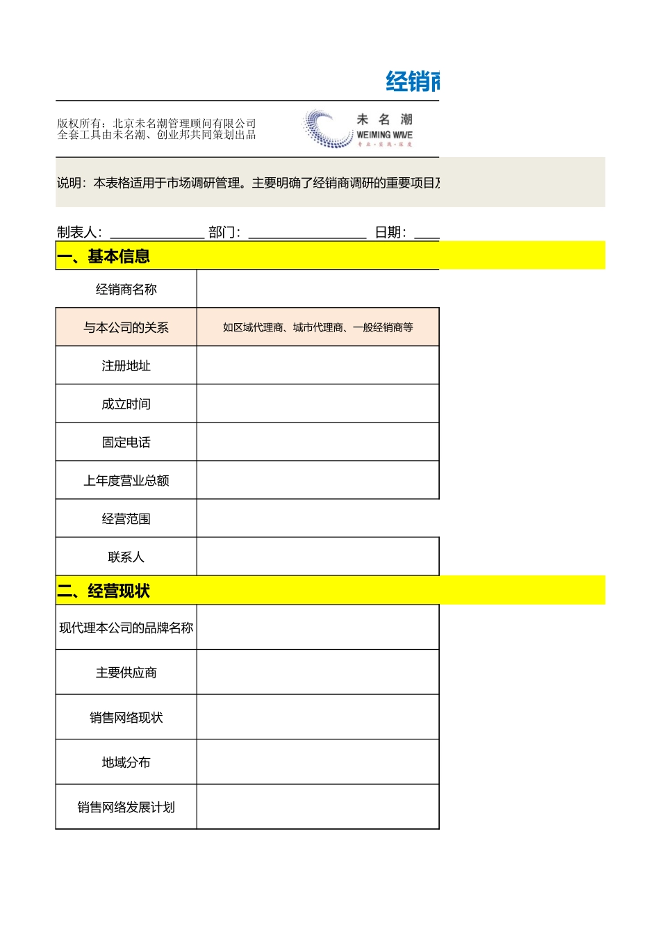 1经销商调研表.xlsx_第1页