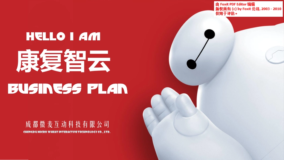 康复智云V5.1商业计划书.pdf_第1页