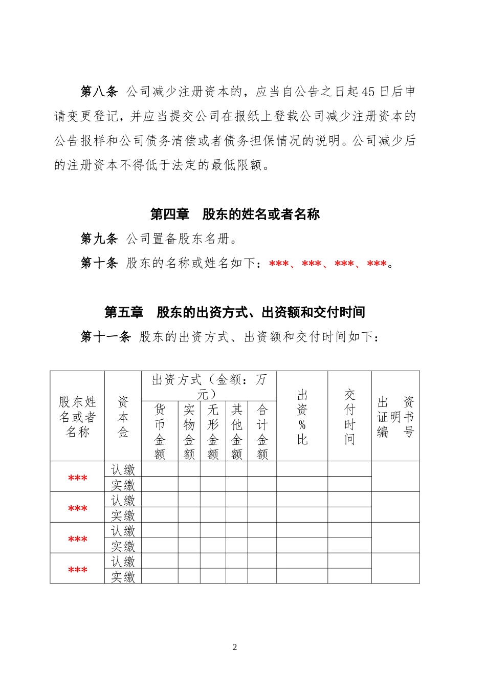 公司章程(范文) (2).doc_第2页
