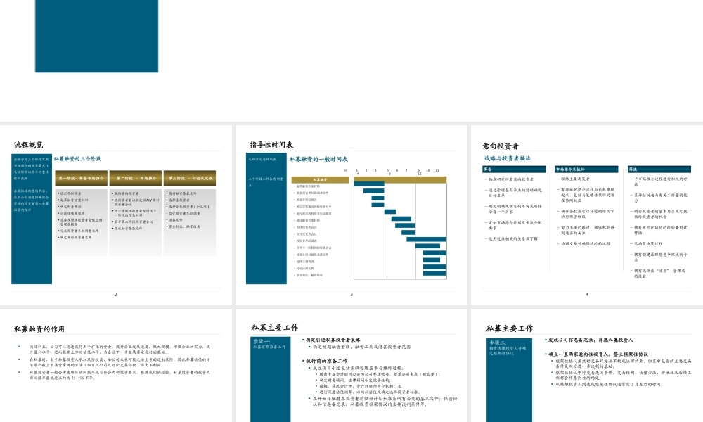 私募股权融资流程.ppt