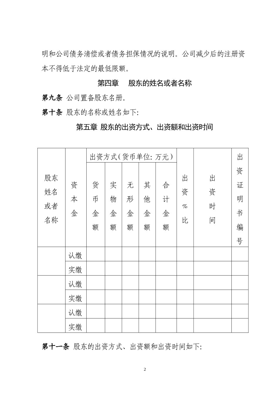 小公司章程样本 (2).doc_第2页